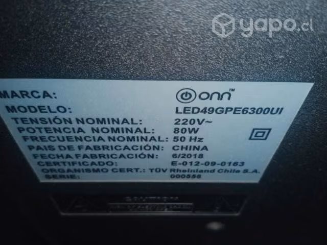 Televisión 49"