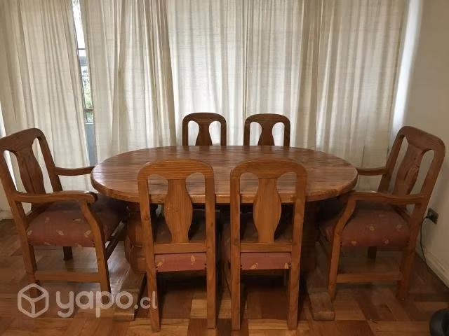 Comedor madera noble 6 sillas