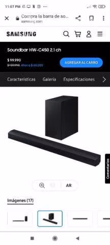 Parlante Samsung Soundbar C450 ch