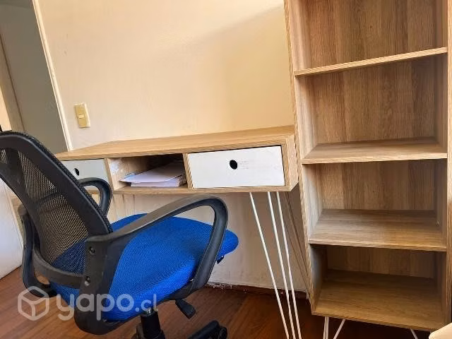 Escritorio+repisa+silla