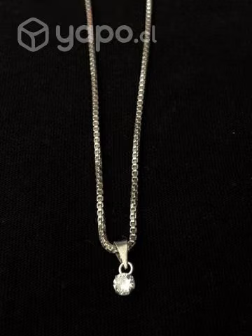 Cadena veneciana con punto de luz plata italiana