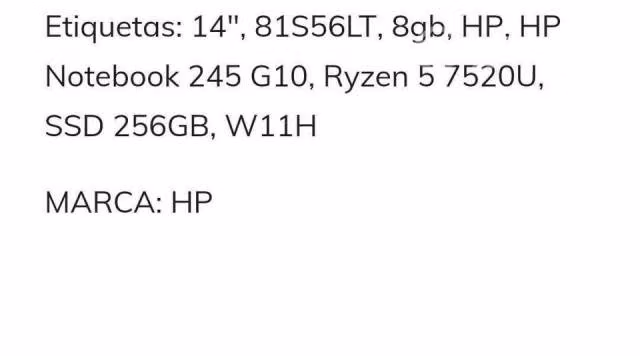 Notebook marca Hp nuevo