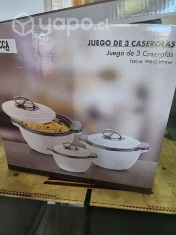 Juego de 3 caserolas