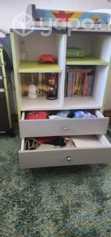 Cama cuna 1 plaza niño con cajonera + mudador - Imagen 5