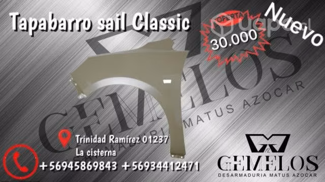Tapabarro Chevrolet Sail classic