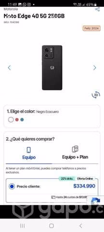Motorola EDGE 40 5G 256 gb Nuevo en Caja - Imagen 3