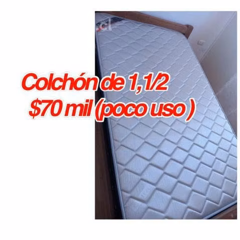 Se vende colchón plaza y media poco uso