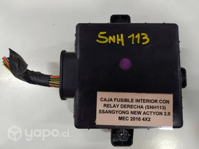 Caja Fusible Interior Con Relay Derecha SSangyong