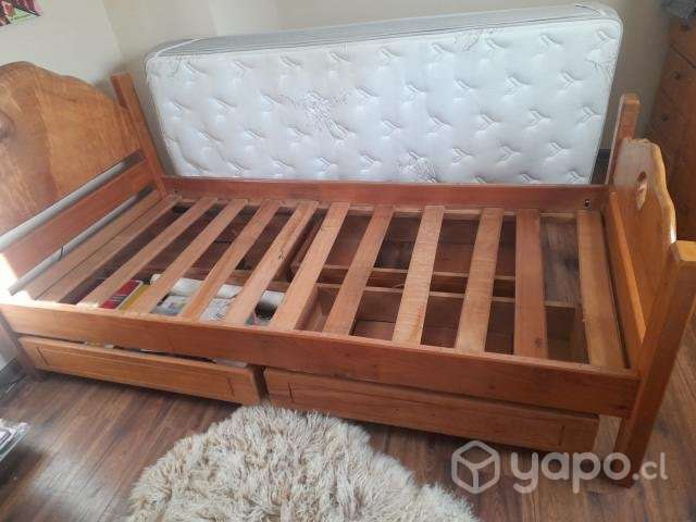 Cama de madera con cajones - Imagen 2