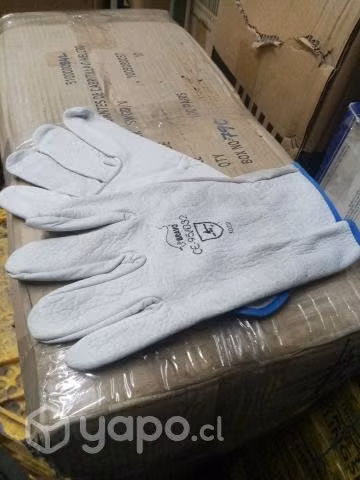 Guantes cuero flor