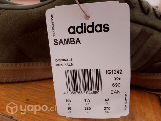 Zapatillas Adidas Samba Shadow Olive (talla 42/9.)