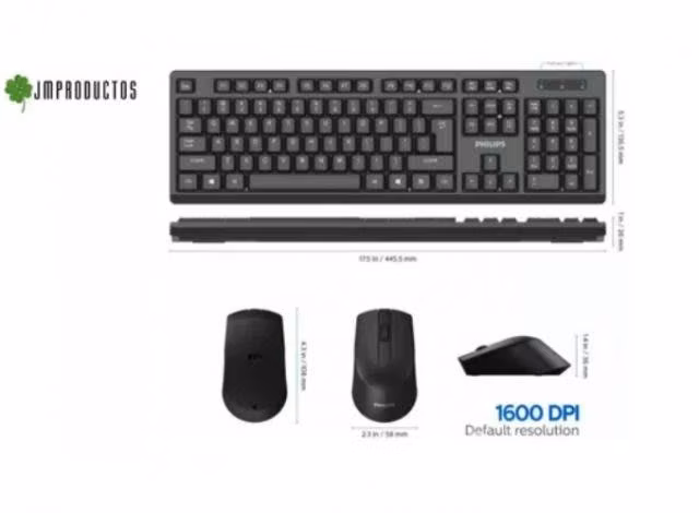 Kit Teclado Y Mouse Inalambrico Español Phillips C