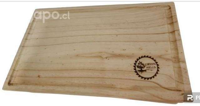 Plato parrillero rustico de madera - Imagen 3