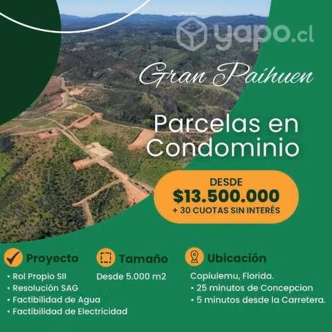 Parcela en Copiulemu