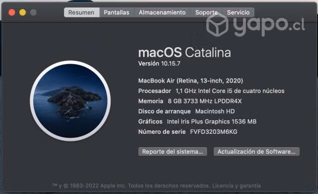 MacBook Air Retina 13 pulgadas (2020)