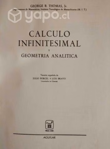 Cálculo Infinitesimal y Geometría Analítica