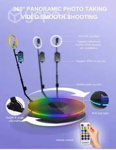 Plataforma 360 cámara