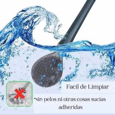 Cepillo Beige de Baño Para Inodoro De Silicona - Imagen 3