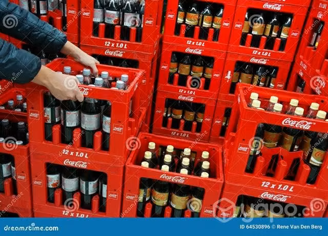 Cajas o jabas de coca cola