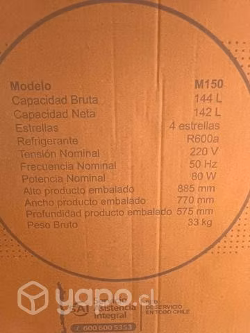 Freezer Dual M150 ,142 litro (nueva)