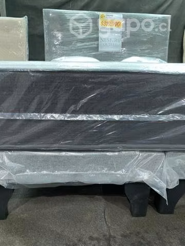 Colchón 30 cm de alto con base dividida y respaldo - Imagen 2