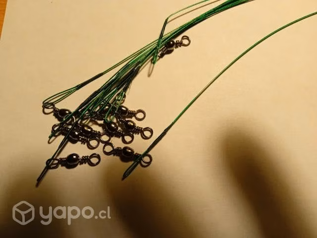 Cable acerado 30cm con 2 Giratorio Pesca Deportiva - Imagen 3