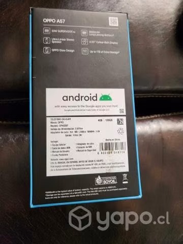 Celular OPPO A57 Nuevo, guardado hace 20 días