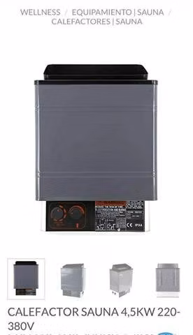 Calefactor sauna 4.5 kw