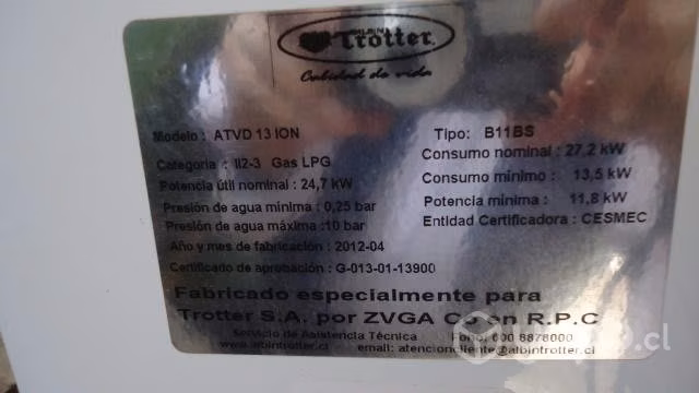 Calefont 13 lts. GLP Ursus Trotter Nuevo