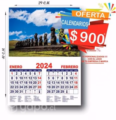Calendarios al por mayor personalizados