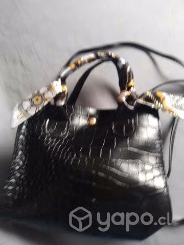 Cartera negra + pañuelo - Imagen 2