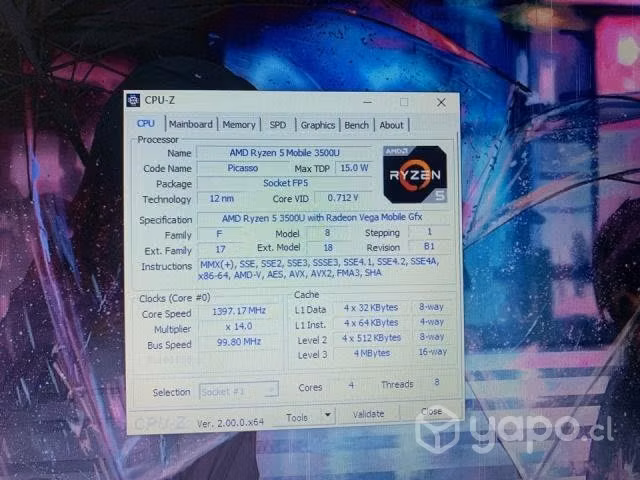 Notebook HP 245 G7 Ryzen 5 3500U/8GB/256 SSD /1TB