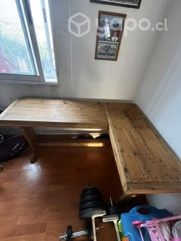 Escritorio de madera L precio conversable