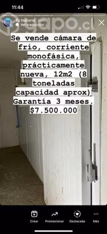 Cámara de Frío Corriente monofásica