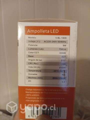 Ampolletas LED 9w cálida - Imagen 2