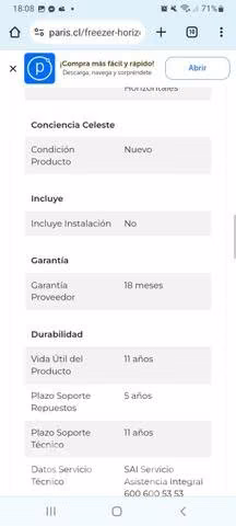 Congeladora horizontal Electrolux - Imagen 3