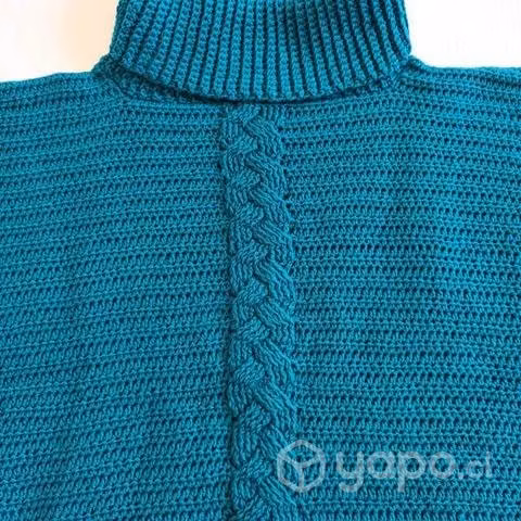 Poncho a crochet mujer