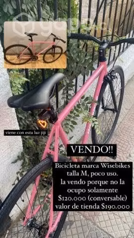 Bicicleta Wisebikes poco uso