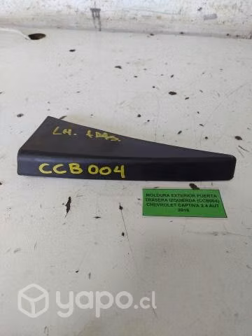 Moldura Exter pta tras izq Chevrolet captiva 2016