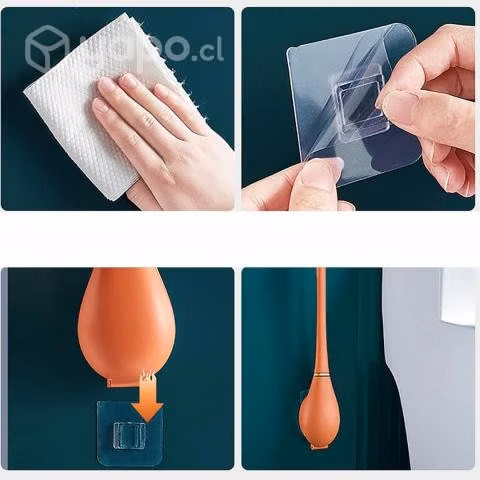 Cepillo Naranjo de Baño Para Inodoro De Silicona