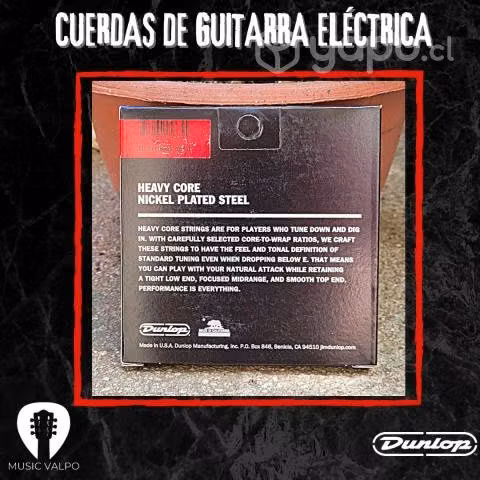Cuerdas de guitarra jim dunlop heavy core 11-50 - Imagen 3