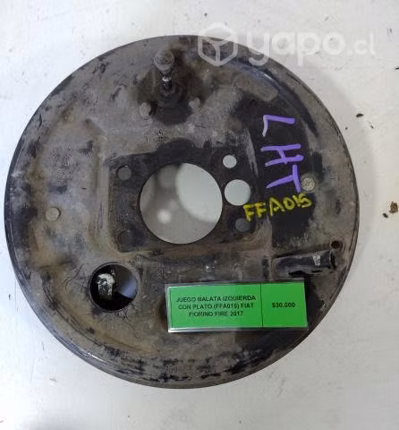 Juego Balata Izq c/plato Fiat Fiorino fire 2017
