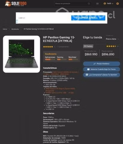 Notebook gamer hp