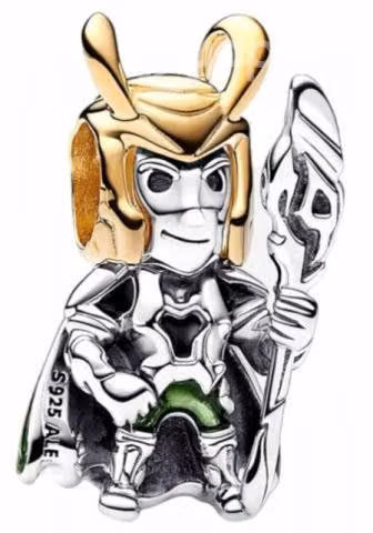 Charm Pandora Loki de Marvel plata 925