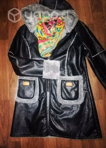 Abrigo forrado en piel, liviano, S, M
