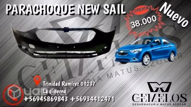 Parachoque delantero Chevrolet new sail