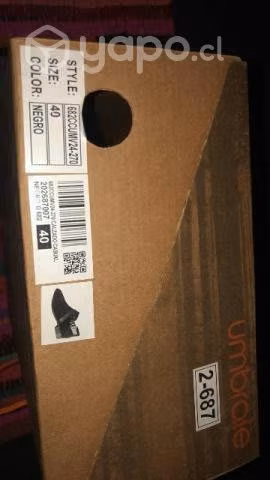 Umbrale Zapatos Cuero Negro