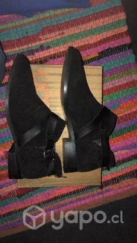 Umbrale Zapatos Cuero Negro