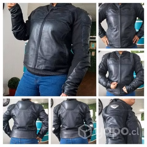 Chaqueta moto 100% cuero. Protecciones. Talla XL