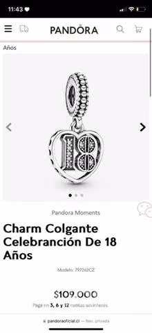 Charm Colgante Celebranción De 18 Años - Imagen 2